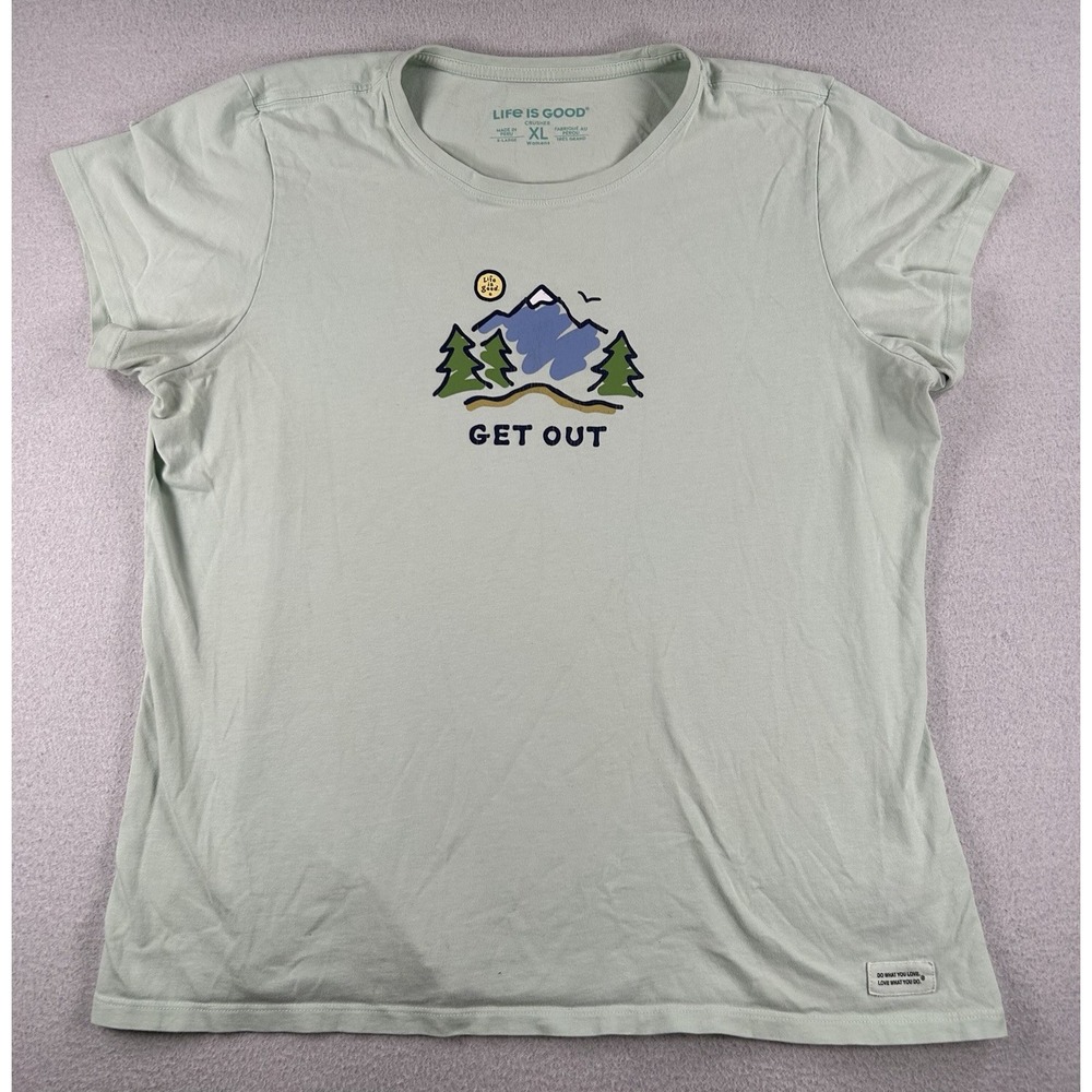 Life Is Good Crusher T-Shirt Lot of 2 Womens XL Nature Get Out Wild at Heart - Picture 8 of 10